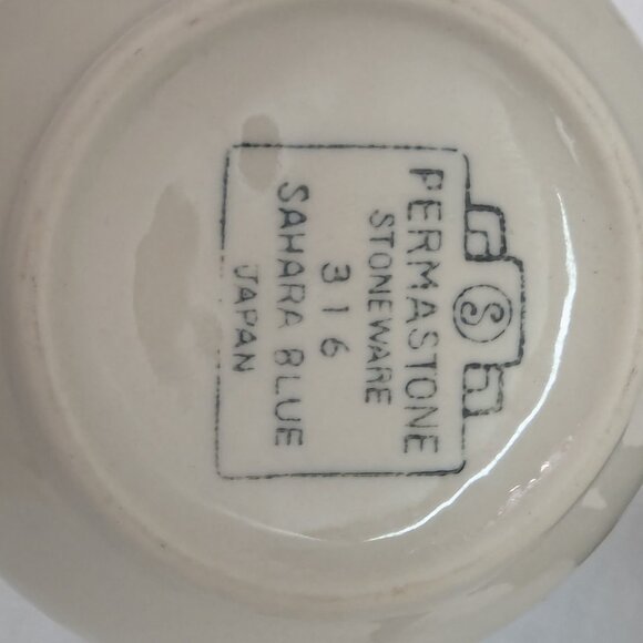 Sango Permastone Stoneware 316 Sahara Blue Flower 8 Oz Creamer Jug - Picture 7 of 7